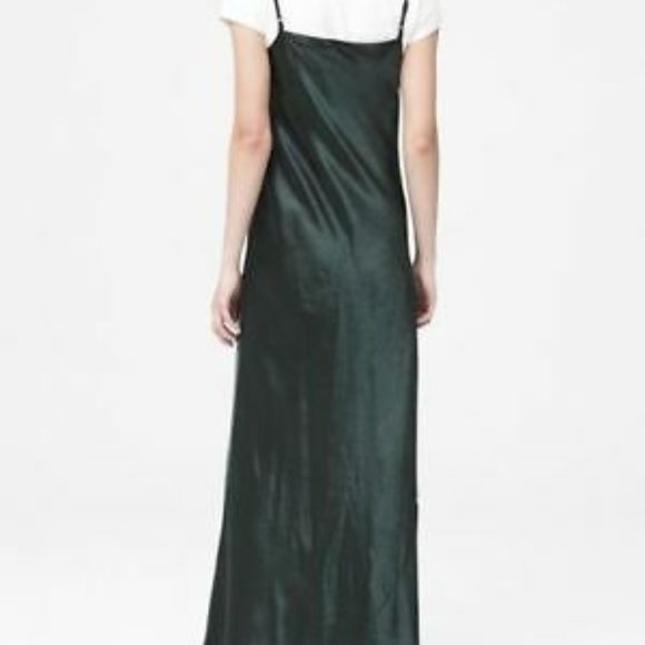 NWT Banana Republic Textured Satin Bias-Cut Slip Dress - Picture 4 of 5